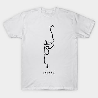 London Marathon Course Map T-Shirt